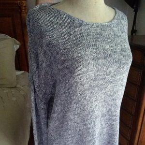 GAP Space dye Cotton Pullover Slouchy Sweater in Capri blue, size M, run…